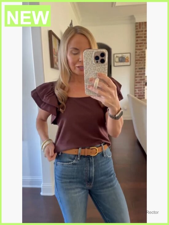 Genuine Suede Belt with Gold Buckle for Jeans Dresses